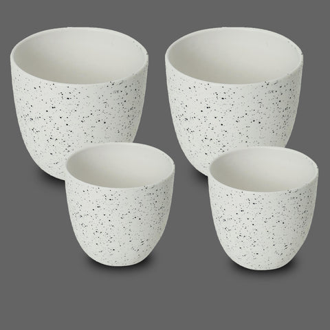 Frost plastic plant pot set