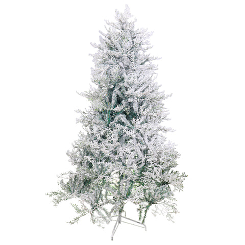 Frosted with Coral Christmas Tree