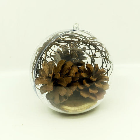 Clear Plastic Fillable Christmas Ball Ornaments