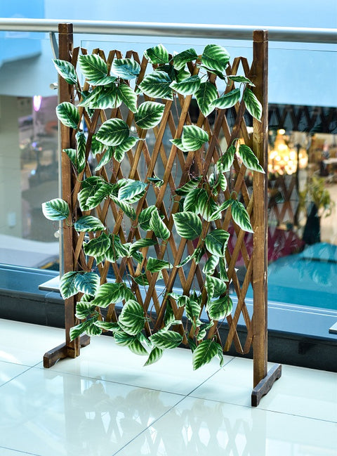 Realistic artificial white ivy string leaves for minimalist decor