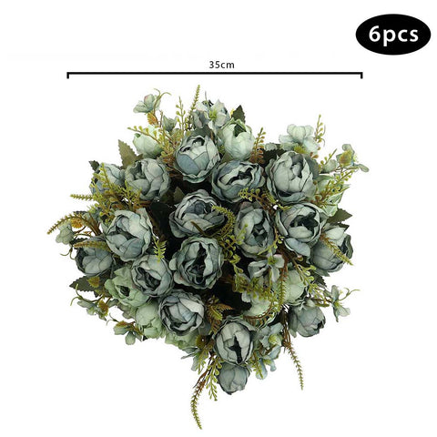 Artificial Mix Mini Peony Flower Blue