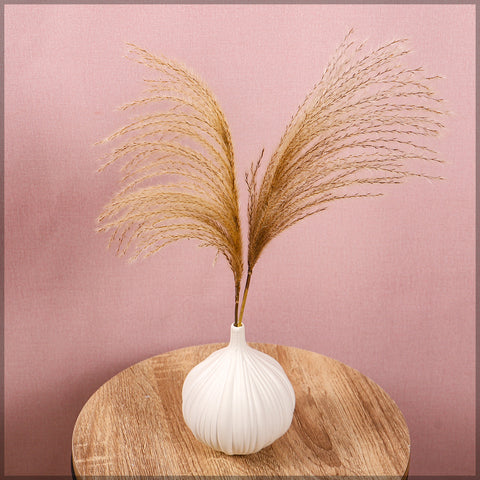 Unique ceramic garlic vase with organic design