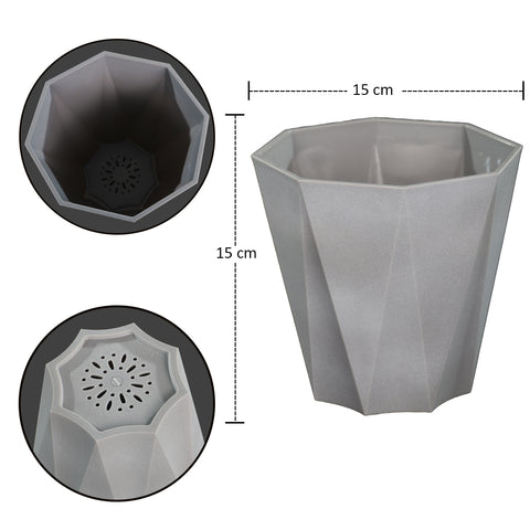 Durable plastic planter pots for flowers and plants