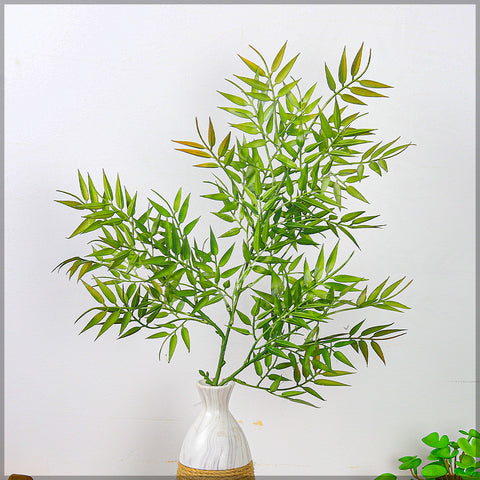 Faux green foliage stem for indoor and outdoor decor