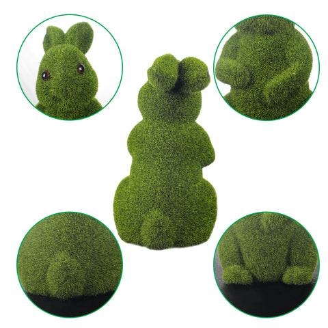 Mossy Artificial  Standing Rabbit