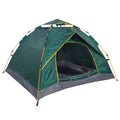 Easy setup green camping tent