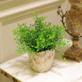 Decorative fake shrubs for low-maintenance greenery