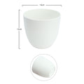 White plastic planter pot for indoor and outdoor plants