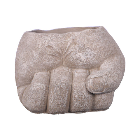 Unique Hand Fist Cement Vase for Home Decor