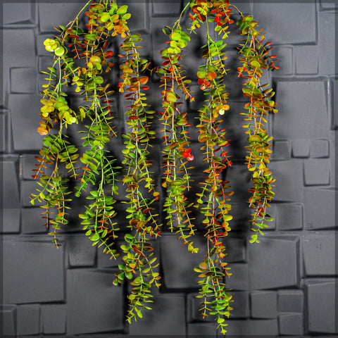 Artificial leaves wall decor