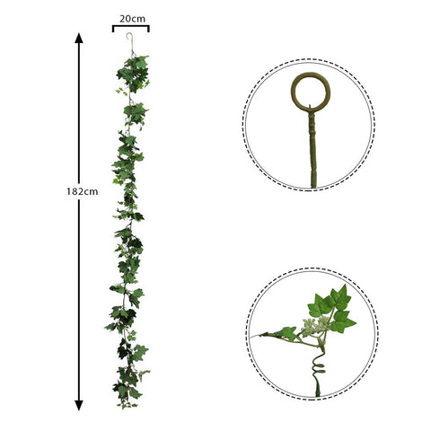 Realistic ivy garland with hanging vines for home decor