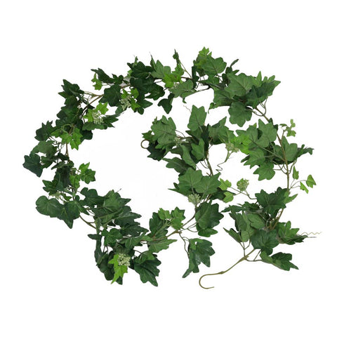 Lifelike artificial ivy vines with vibrant green leaves