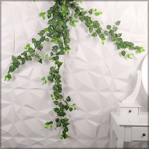 Artificial leaves hanging basket