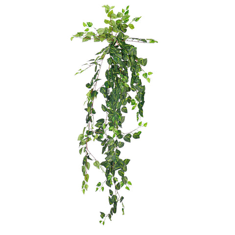 Fake hanging greenery display