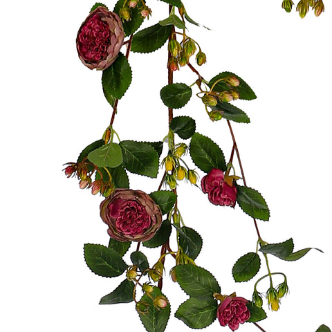 Artificial rose flower vine for wall decoration