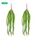 Artificial green hanging leaves