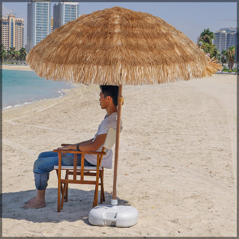 Hawaiian Style Straw Outdoor Umbrella without Base