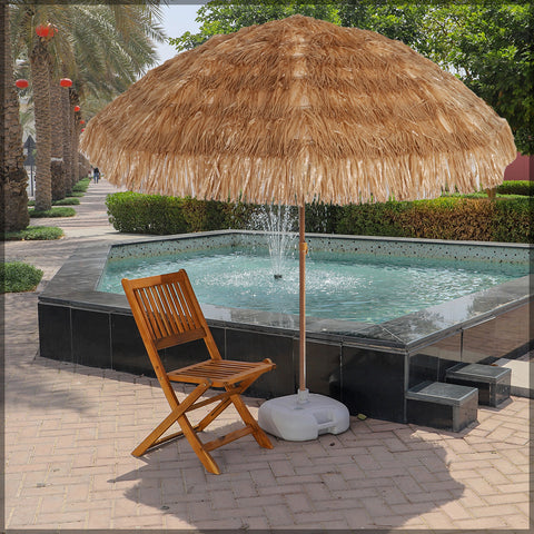 Hawaiian Style Straw Outdoor Umbrella without Base