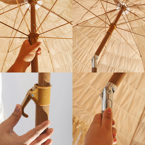 Hawaiian Style Straw Outdoor Umbrella without Base