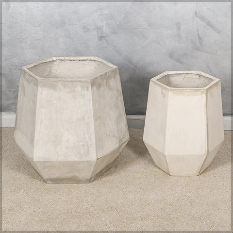 Cement hexagonal planter pot for garden