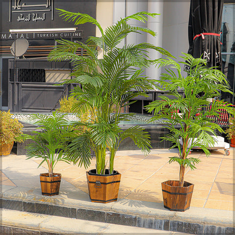 Hexagon shaped wooden planter