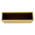 Wooden plant container with gold finish