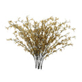 Large yellow artificial twigs leaves set for adding texture to decor