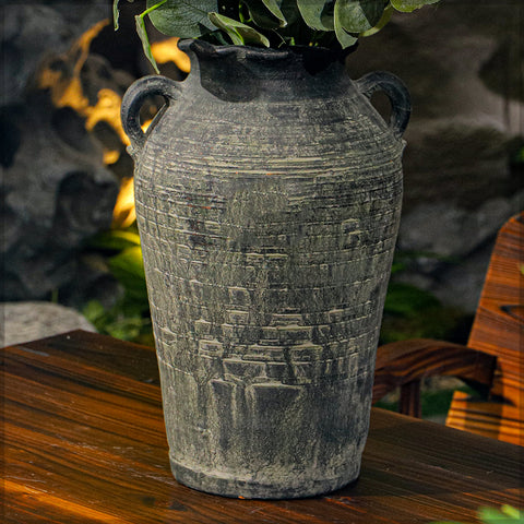 Antique clay jar decor