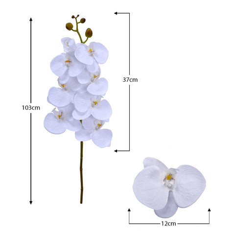 Artificial Silk Orchid Flowers White