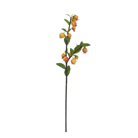 Artificial Pomegranate Fruit Branch Yellow