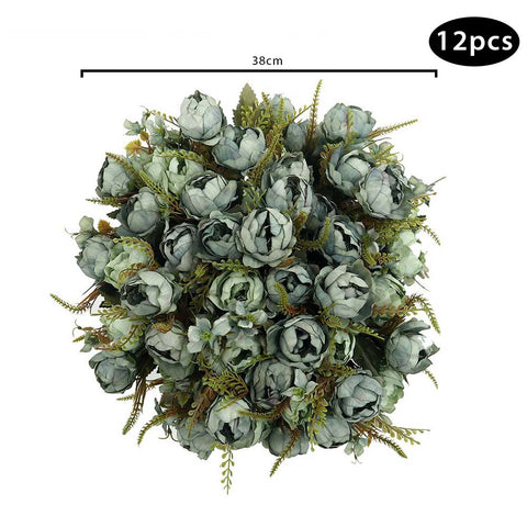 Artificial Mix Mini Peony Flower Blue