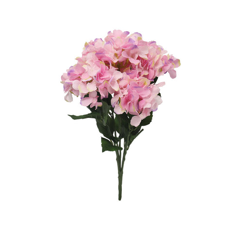 Pink Artificial Silk Hydrangea Flowers