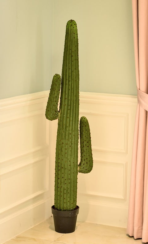 Nearly Natural Tall Artificial Cactus Plant With Plastic Pot