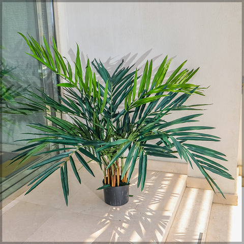 Artificial Kentia Palm Plant enhancing a modern living room