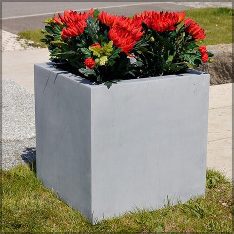 Square cement planter for garden or indoor