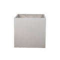 L grey square concrete planter