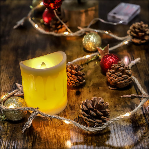 Christmas LED Lights String With Pinecones and Stars