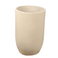 Durable round simple concrete vase in vibrant yellow