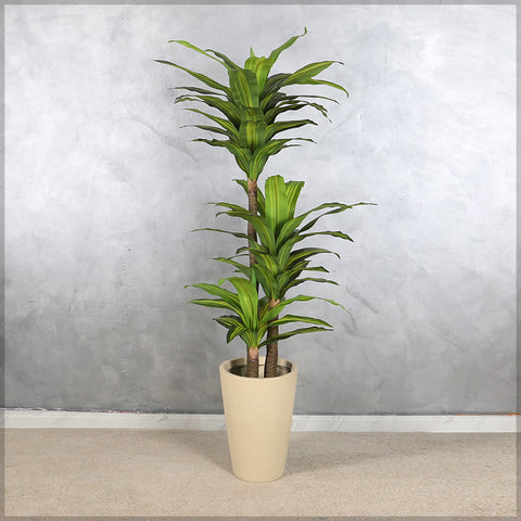 L-yellow Tall Round Planter