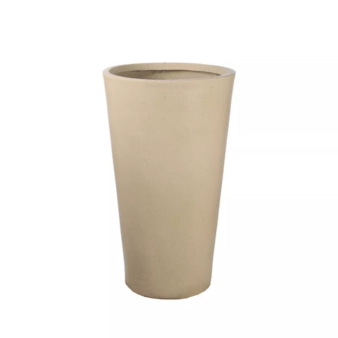 L-yellow Tall Round Planter