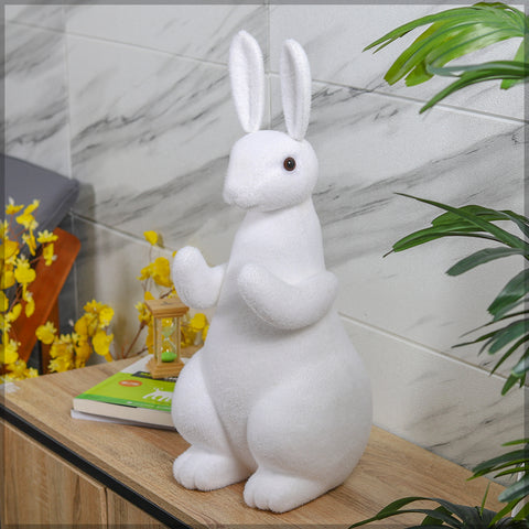 White Artificial Decorative Rabbit