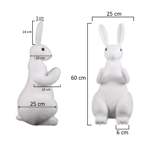 White Artificial Decorative Rabbit