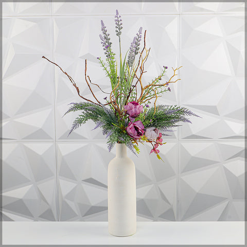 Simple an Modern Flower Arrangement with Vase