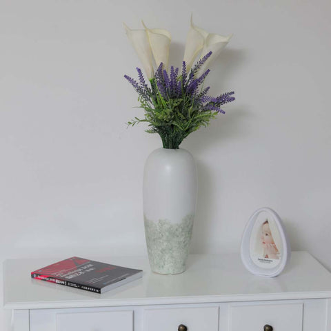 Decorative tall vase for flowers in minimalist home decor