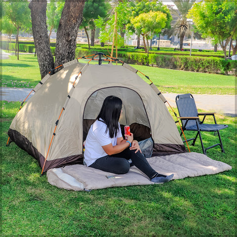 Backpack-friendly camping tent