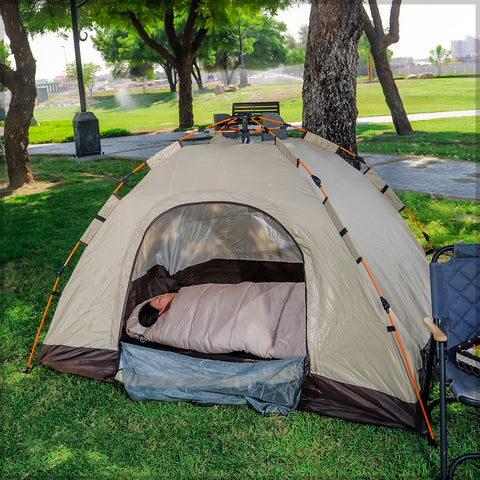 Two-person portable camping shelter