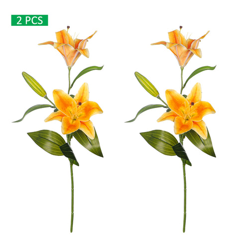 2 pcs Nearly Natural Lily Flowers Small