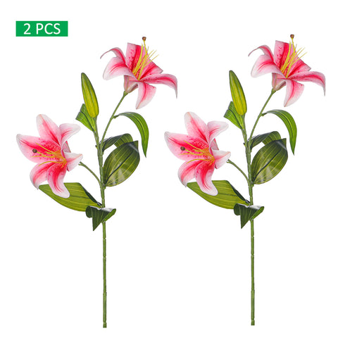 2 pcs Nearly Natural Lily Flowers Small