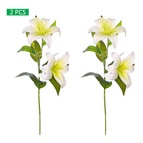 2 pcs Nearly Natural Lily Flowers Small