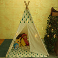 Foldable cotton teepee tent for kids